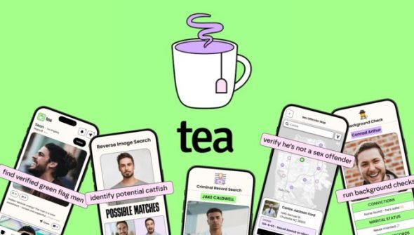 L'application Tea // Source : Montage Numerama L'application Tea // Source : Montage Numerama