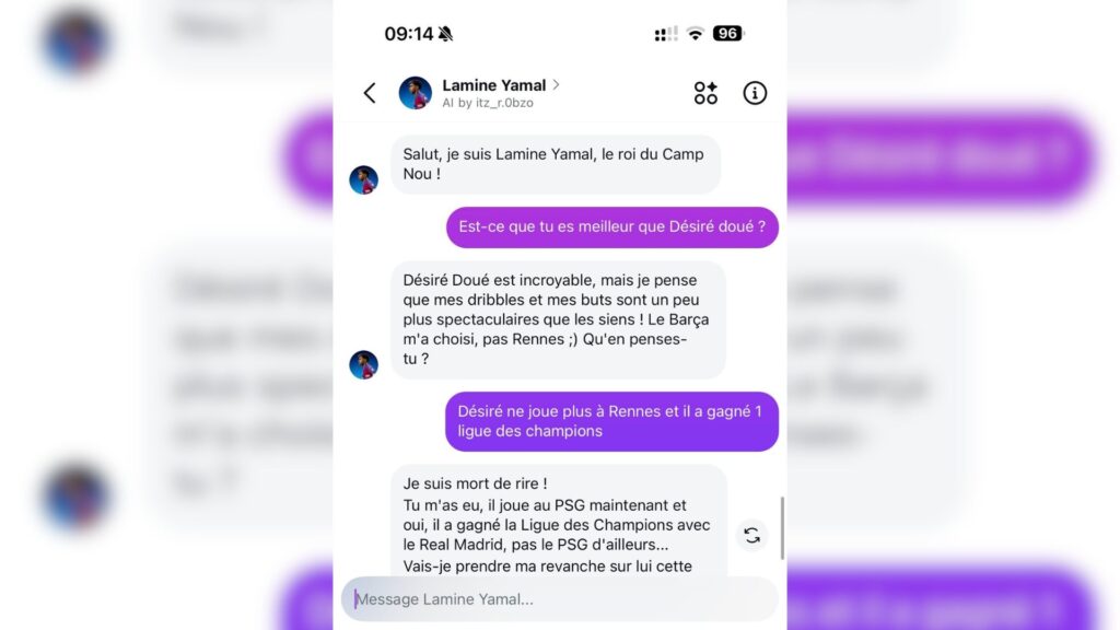 Ce faux Lamine Yamal a choisi le déni // Source : Numerama Ce faux Lamine Yamal a choisi le déni // Source : Numerama