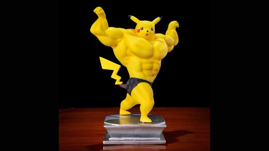 Cette figurine Pikachu ne lance pas d'éclairs, elleles soulève // Source : Allbiz Cette figurine Pikachu ne lance pas d'éclairs, elleles soulève // Source : Allbiz