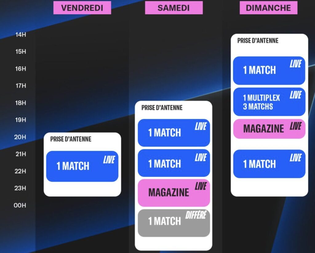 Le programme de L1+ chaque week-end. Le programme de L1+ chaque week-end.