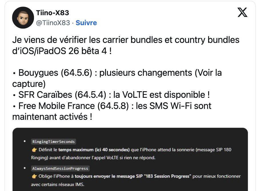 Comme souvent, Tiino-X83 a identifié le changement chez Free. Comme souvent, Tiino-X83 a identifié le changement chez Free.
