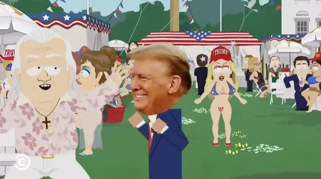 Travailler n'est pas la priorité de Donald Trump selon South Park. Travailler n'est pas la priorité de Donald Trump selon South Park.