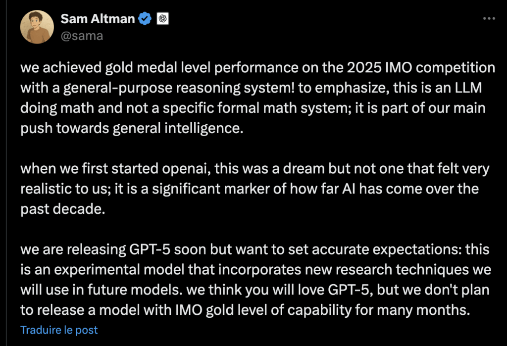 Le 19 juillet, Sam Altman donnait de brèves nouvelles de GPT-5. Le 19 juillet, Sam Altman donnait de brèves nouvelles de GPT-5.