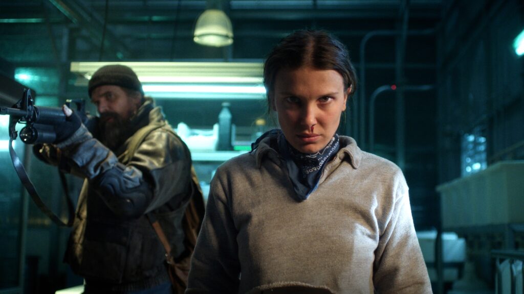 David Harbour et Millie Bobby Brown dans la saison 5 de Stranger Things // Source : Netflix David Harbour et Millie Bobby Brown dans la saison 5 de Stranger Things // Source : Netflix