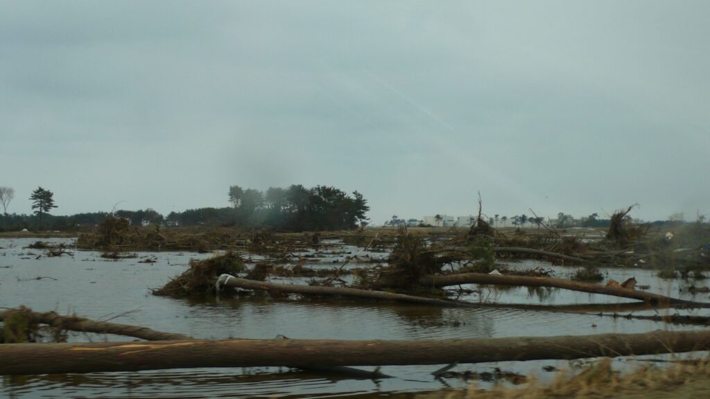 Dégâts liés au tsunami de mars 2011 survenu au Japon. // Source : Flickr/CC/Yuichi Shiraishi (photo recadrée) Dégâts liés au tsunami de mars 2011 survenu au Japon. // Source : Flickr/CC/Yuichi Shiraishi (photo recadrée)