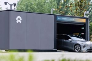 Une battery swap station de Nio // Source : Nio Une battery swap station de Nio // Source : Nio