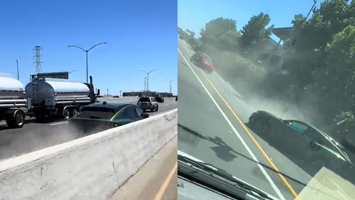 Ce crash d'une Mustang Mach-E fait le buzz // Source : marty.byrde3 - Tiktok Ce crash d'une Mustang Mach-E fait le buzz // Source : marty.byrde3 - Tiktok