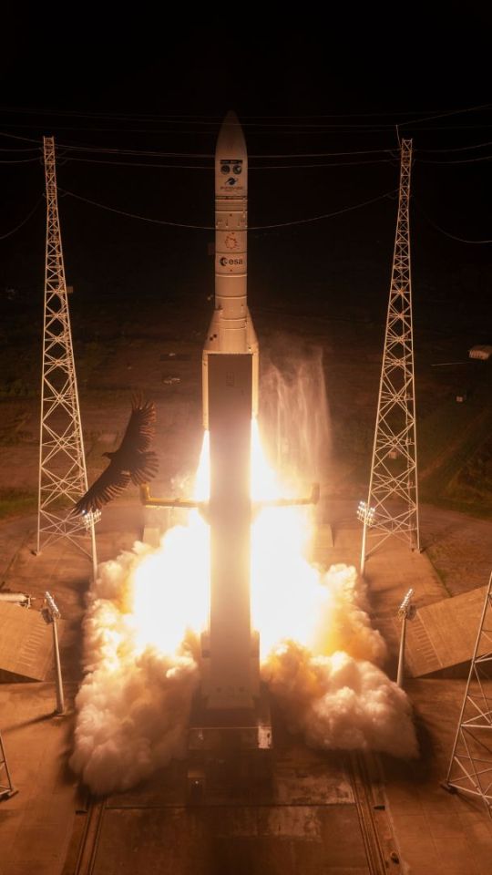 Décollage d'Ariane 6. // Source : Flickr/CC/ESA (photo recadrée)