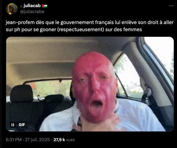 Un exemple de l'utilisation de « gooner » sur les réseaux sociaux // Source : Capture Numerama Un exemple de l'utilisation de « gooner » sur les réseaux sociaux // Source : Capture Numerama