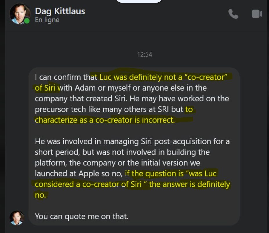 Dag Kittlaus, qui a vendu Siri à Steve Jobs, s'en prend aussi à Luc Julia. Dag Kittlaus, qui a vendu Siri à Steve Jobs, s'en prend aussi à Luc Julia.