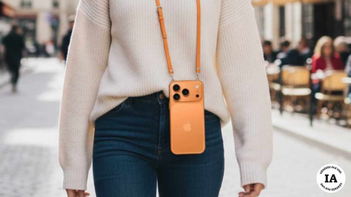La bandoulière de l'iPhone 17 Pro ? // Source : Image générée par Gemini La bandoulière de l'iPhone 17 Pro ? // Source : Image générée par Gemini