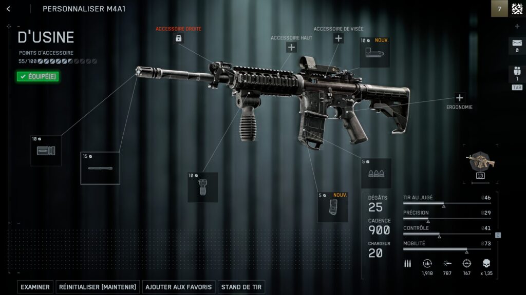 La personnalisation des armes sur Battlefield 6 // Source : Capture d'écran La personnalisation des armes sur Battlefield 6 // Source : Capture d'écran