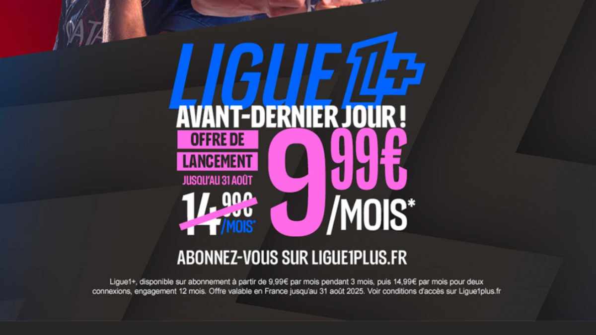 Ligue 1+ en promo. // Source : Capture Numerama Ligue 1+ en promo. // Source : Capture Numerama