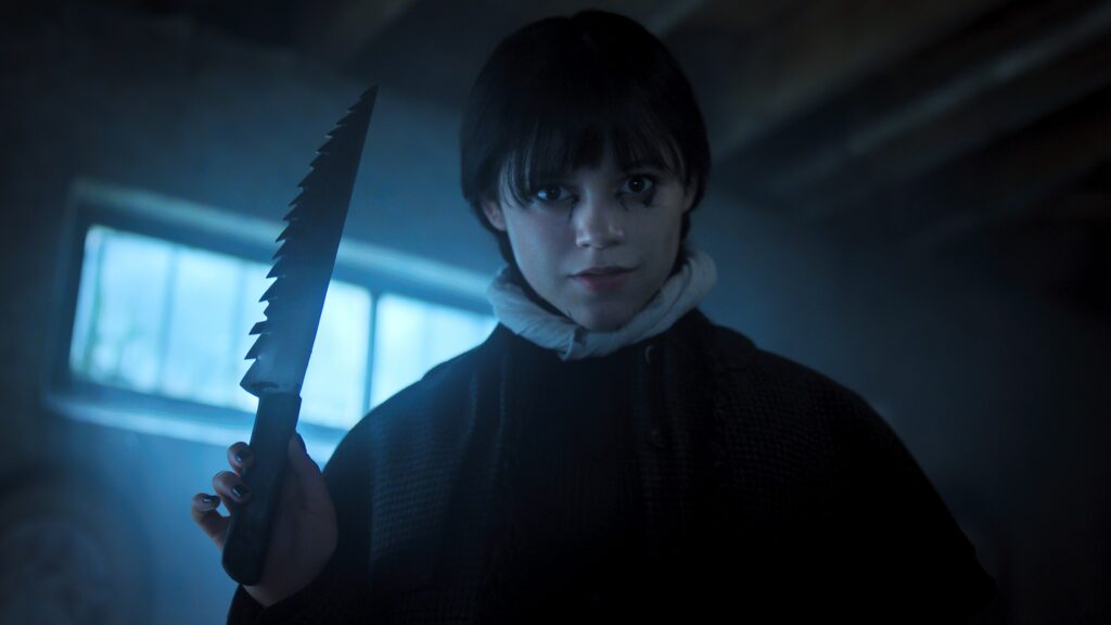 Wednesday. Jenna Ortega as Wednesday Addams in episode 201 of Wednesday. Cr. Courtesy of Netflix © 2025
