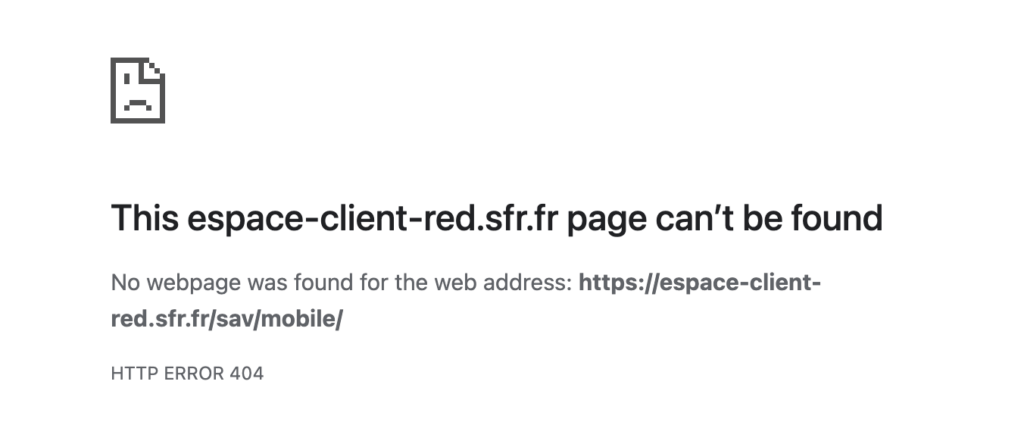 Depuis notre communication avec Bastien, la page du service après-vente est injoignable.