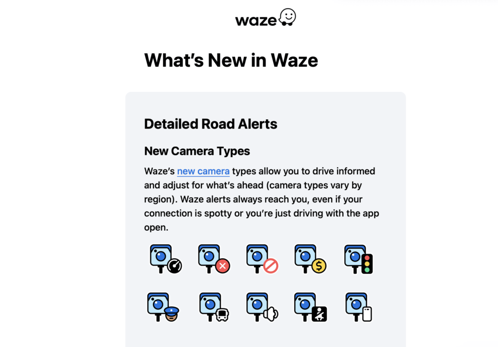 Le mail envoyé par Waze à ses utilisateurs.