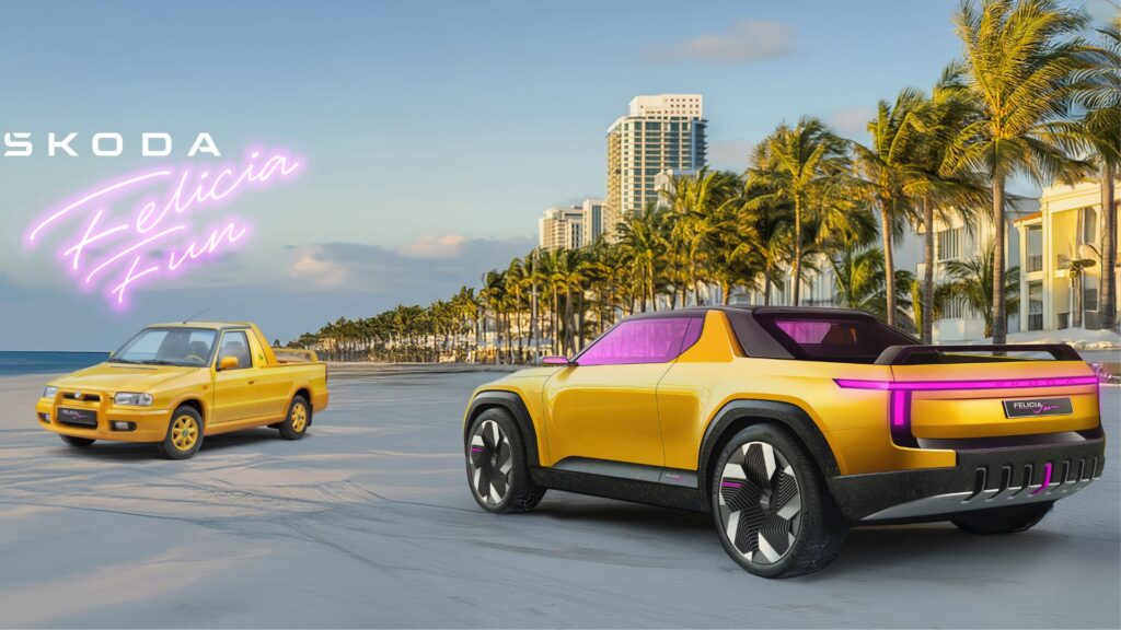 Skoda a réinterprété un de ses modèles atypique : le pick-up Felicia Fun // Source : Skoda