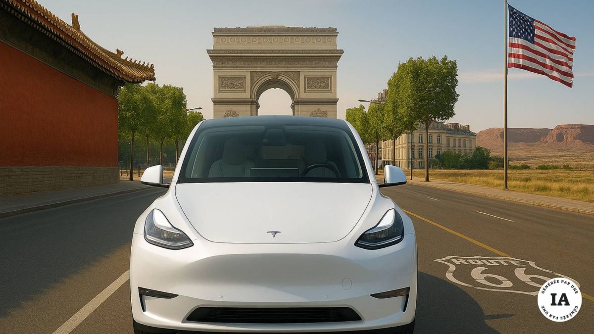 Tesla Model Y : un succès quasi mondial // Source : chatgpt // Source : Numerama avec ChatGPT Tesla Model Y : un succès quasi mondial // Source : chatgpt // Source : Numerama avec ChatGPT