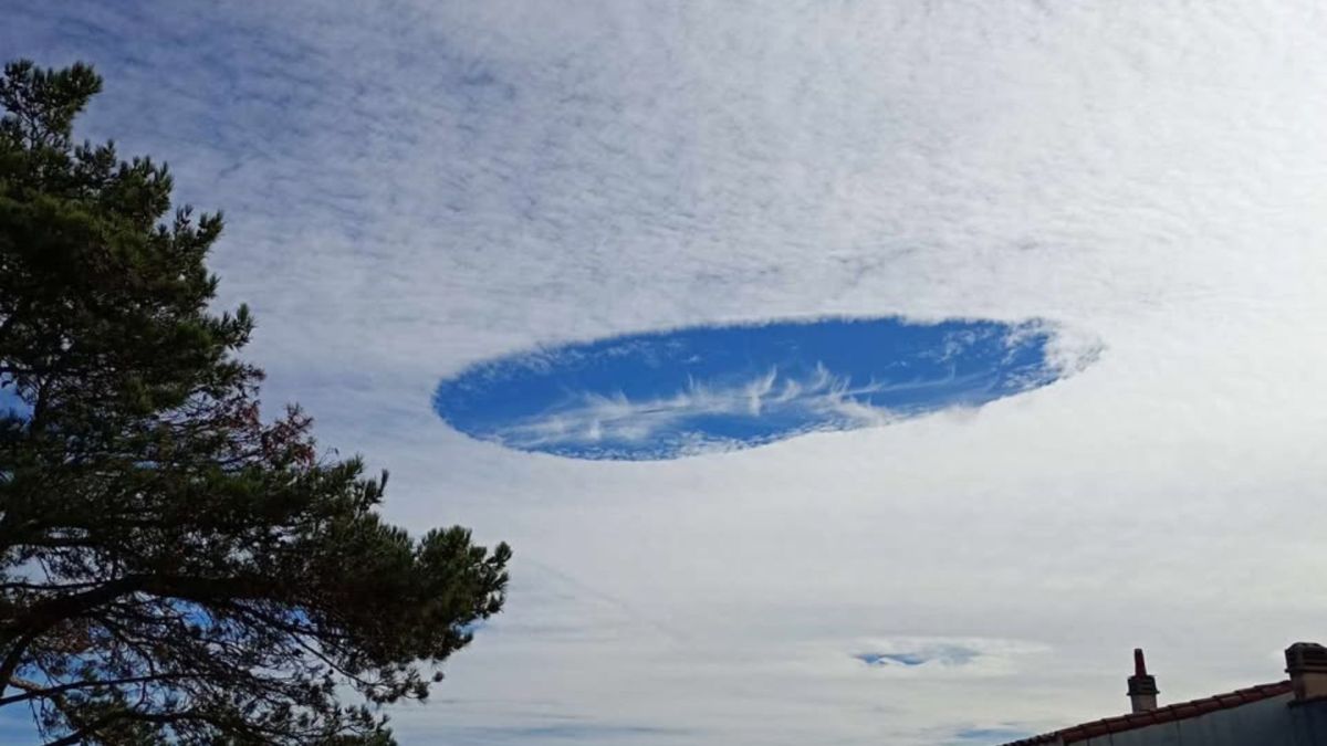 Image du trou de Virga aperçu dans le Sud-Ouest de la France // Source : Paul Marquis- Compte X Image du trou de Virga aperçu dans le Sud-Ouest de la France // Source : Paul Marquis- Compte X