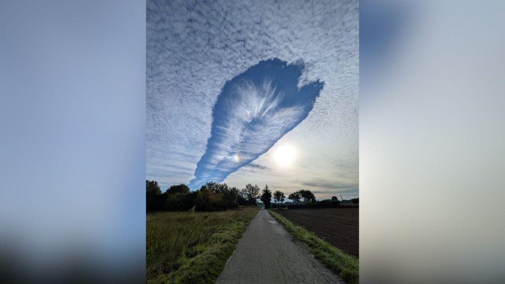 Trou de Virga aperçu à Montfrin dans le Gard // Source : Mathilde Bulle Fremont - Compte Facebook Trou de Virga aperçu à Montfrin dans le Gard // Source : Mathilde Bulle Fremont - Compte Facebook