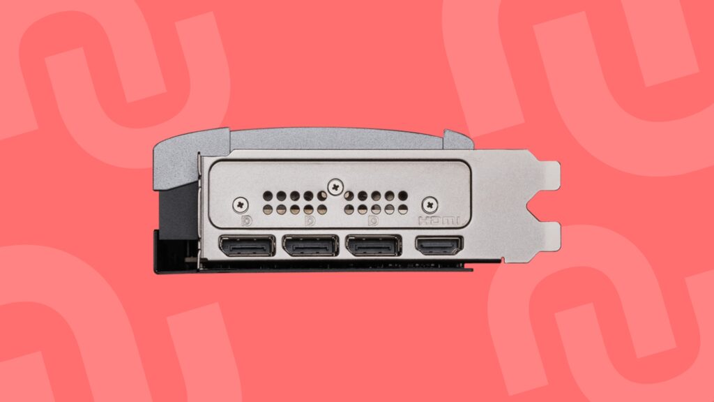 La carte graphique propose trois Displayport et un port HDMI La carte graphique propose trois Displayport et un port HDMI