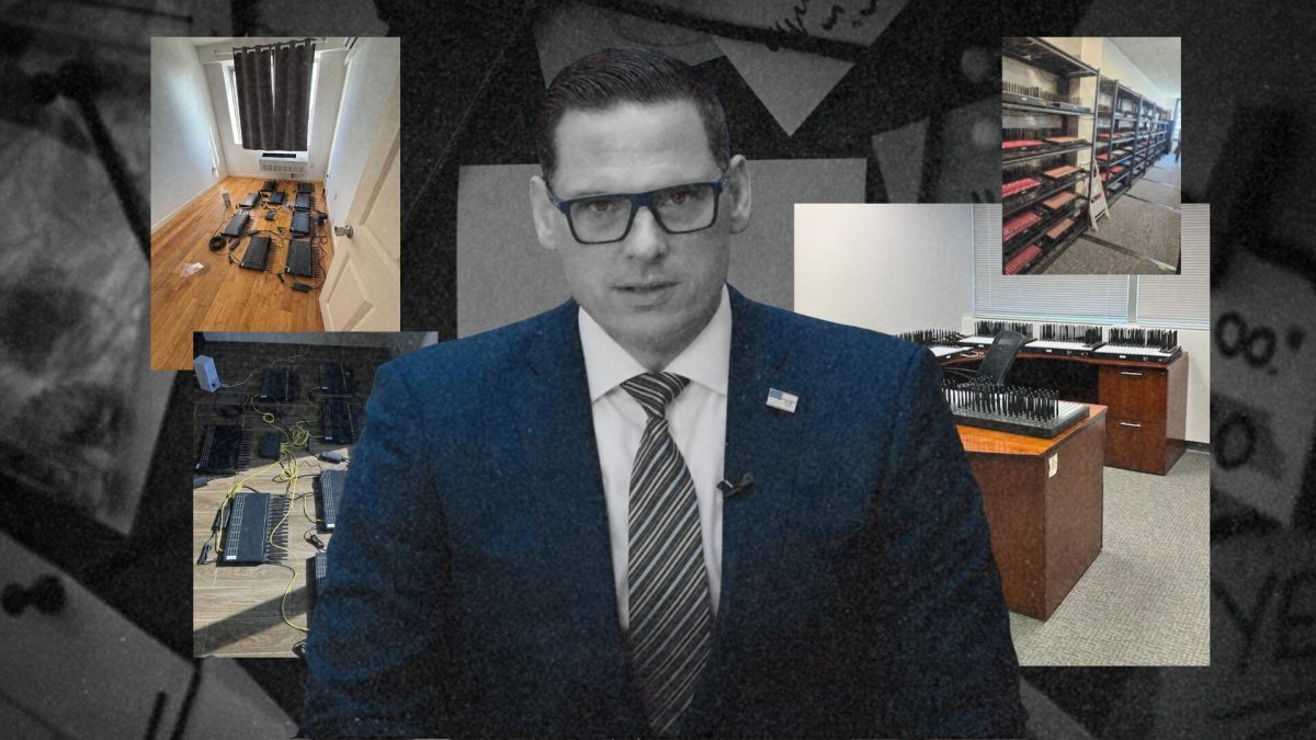 Une ferme à carte SIM capable de « paralyser le réseau cellulaire de New York », l'incroyable saisie des services secrets américains // Source : Montage Numerama Une ferme à carte SIM capable de « paralyser le réseau cellulaire de New York », l'incroyable saisie des services secrets américains // Source : Montage Numerama