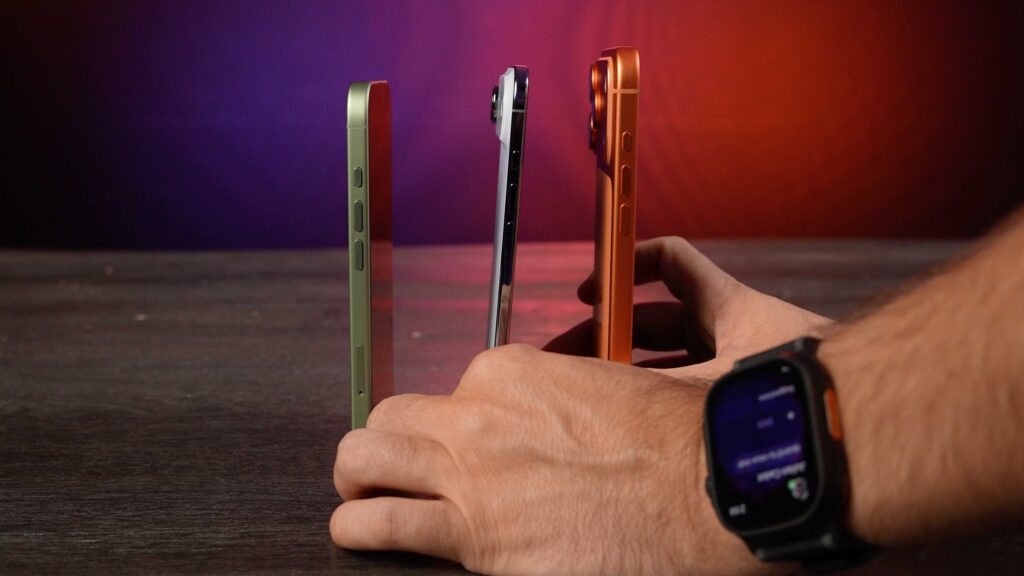 iPhone 17, iPhone Air et iPhone 17 Pro Max. // Source : Numerama iPhone 17, iPhone Air et iPhone 17 Pro Max. // Source : Numerama