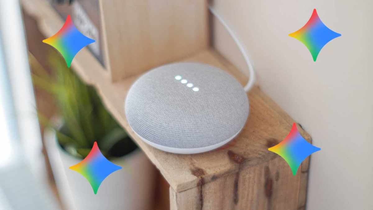 Le Google Home Mini et Gemini. // Source : Numerama Le Google Home Mini et Gemini. // Source : Numerama