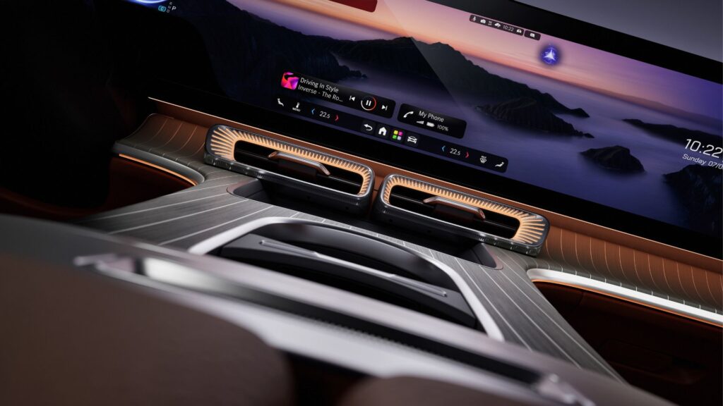L'intérieur du futur Mercedes GLC électrique // Source : Mercedes L'intérieur du futur Mercedes GLC électrique // Source : Mercedes