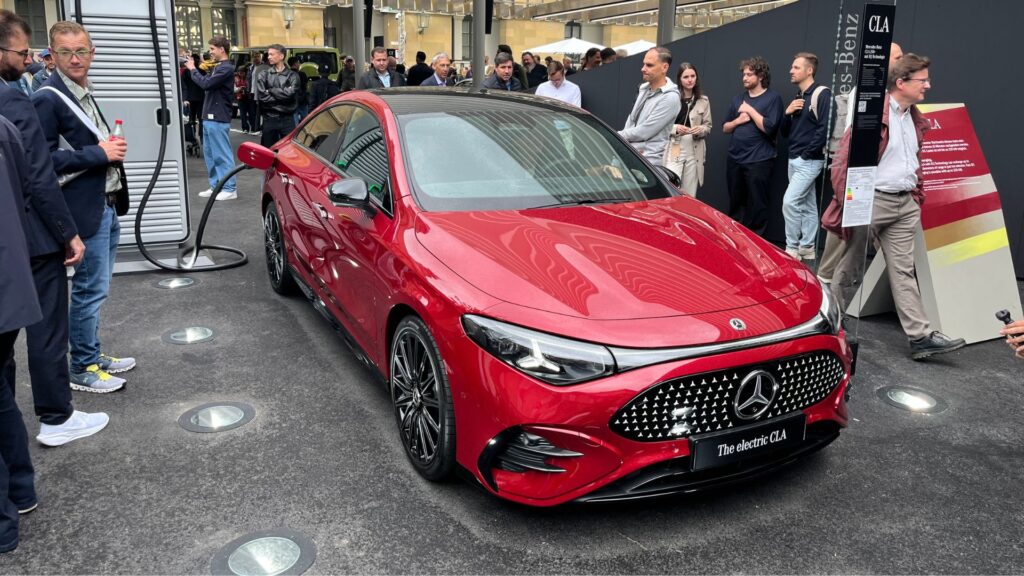 La nouvelle Mercedes CLA électrique à l'IAA de Munich // Source : Robin San Vicente pour Numerama