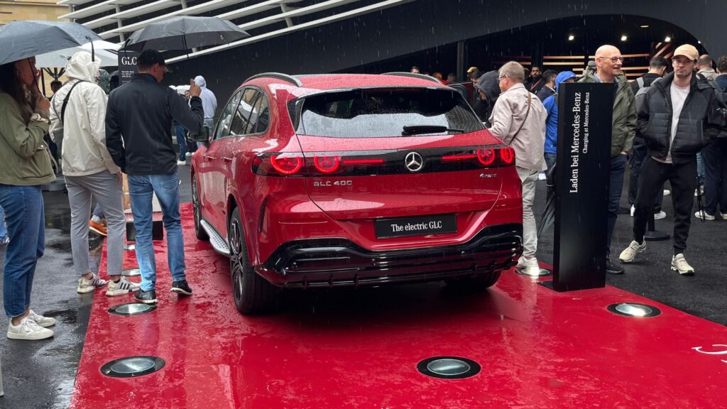 Le nouveau Mercedes GLC électrique à l'IAA de Munich // Source : Robin San Vicente pour Numerama