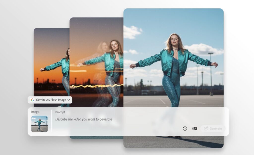 La modification d'images avec nano-banana dans Adobe Firefly.