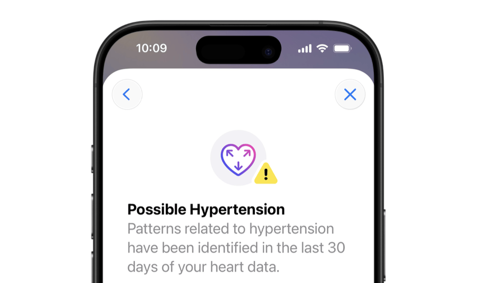 Si la montre suspecte de l'hypertension, vous recevrez cette notification. Si la montre suspecte de l'hypertension, vous recevrez cette notification.