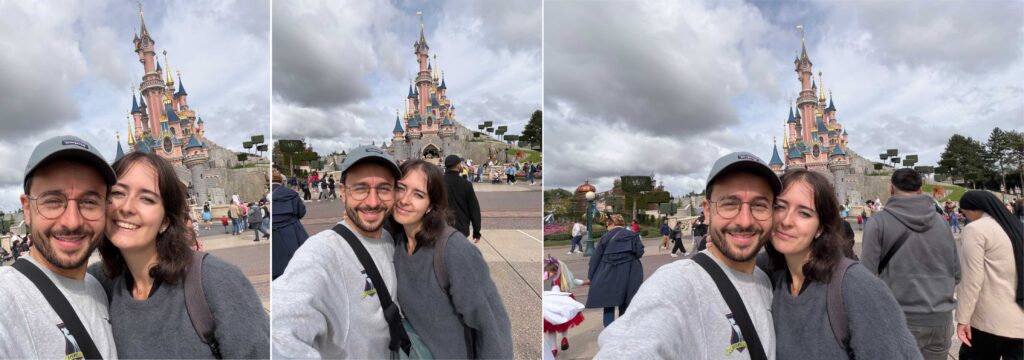 Ces 3 selfies ont été pris sans bouger l'iPhone, juste en changeant de mode. L'iPhone réalise des crop dans son capteur carré. Ces 3 selfies ont été pris sans bouger l'iPhone, juste en changeant de mode. L'iPhone réalise des crop dans son capteur carré.