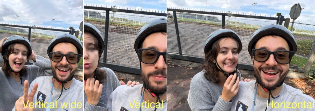 Ces trois images ont été prises sans tourner le téléphone. Ces trois images ont été prises sans tourner le téléphone.