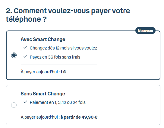 Le programme Smart Change permet de changer de smartphone chaque année Le programme Smart Change permet de changer de smartphone chaque année
