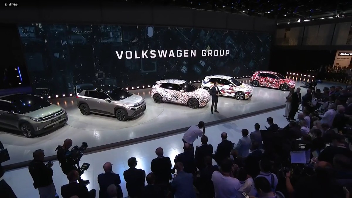 Gamme électrique 2026 au salon de Munich  // Source : Capture vidéo VW group
