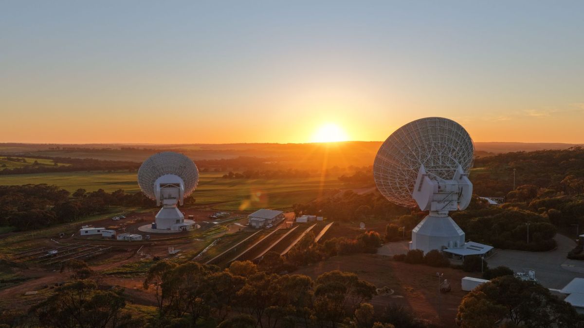 La quatrième antenne de l'espace lointain à la station de New Norcia en Australie. // Source : ESA La quatrième antenne de l'espace lointain à la station de New Norcia en Australie. // Source : ESA