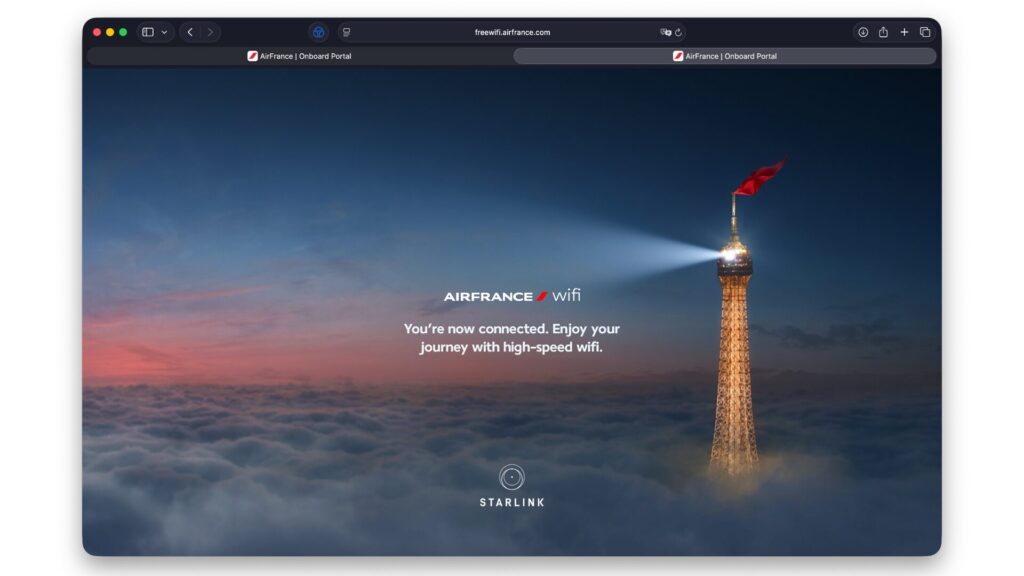 Quand on se connecte à un réseau éligible, la mention Starlink est explicitement affichée. // Source : Numerama
