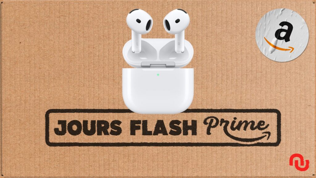 Apple AirPods 4 avec ANC // Source : Montage Numerama Apple AirPods 4 avec ANC // Source : Montage Numerama