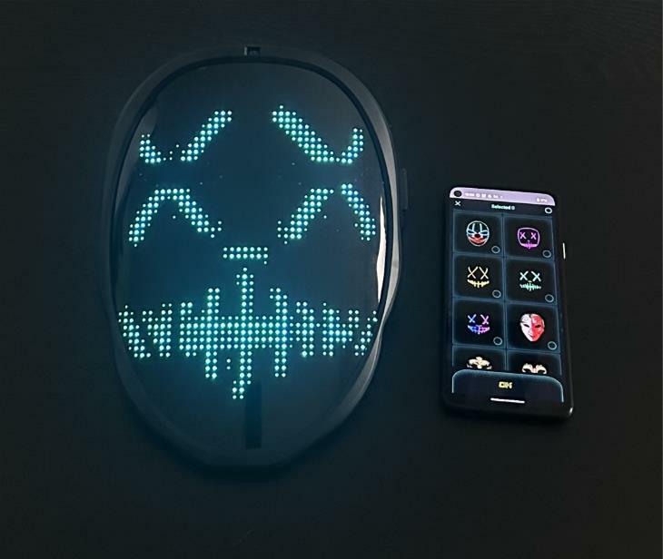 Le piratage repose sur la connexion Bluetooth intégrée à de nombreux masques LED // Source : BishopFox