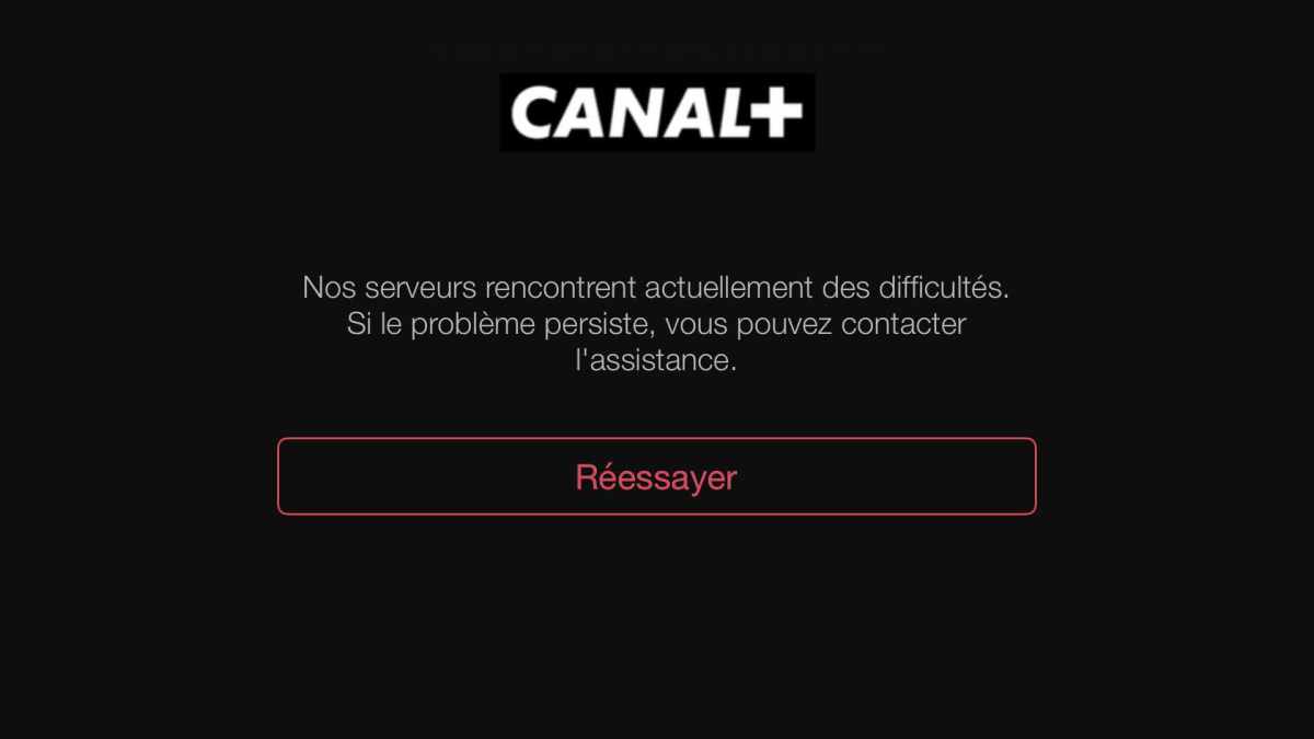 Panne Canal+ // Source : Numerama
