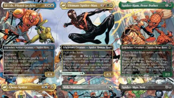 Cartes Magic Spider-Man // Source : Wizard of the Coast Cartes Magic Spider-Man // Source : Wizard of the Coast