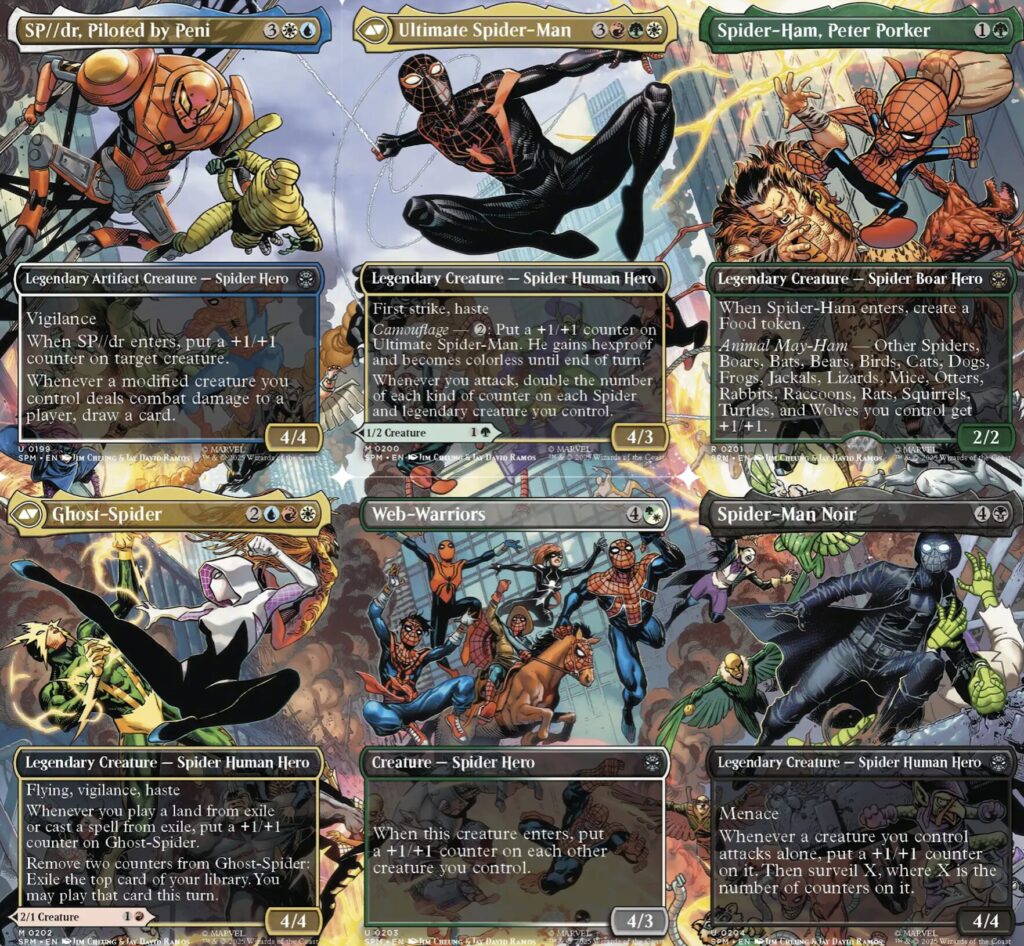 Cartes Magic Spider-Man // Source : Wizard of the Coast Cartes Magic Spider-Man // Source : Wizard of the Coast