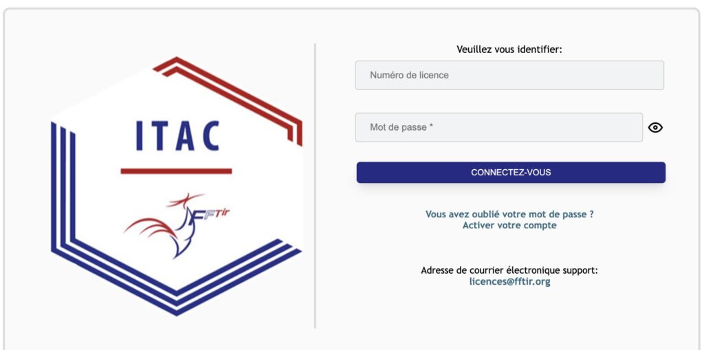 la plateforme numérique de la Fédération Française de Tir // Source : Capture Numerama la plateforme numérique de la Fédération Française de Tir // Source : Capture Numerama