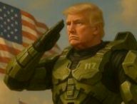 Donald Trump déguisé en héros de la saga Halo // Source : Maison-Blanche