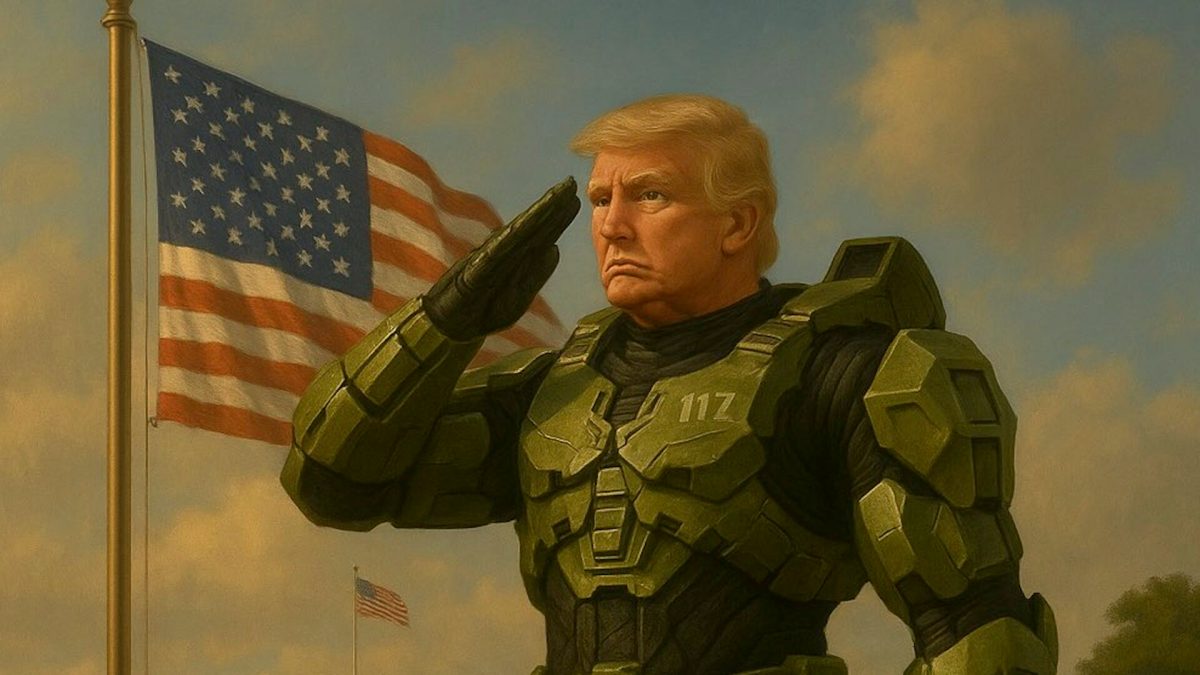 Donald Trump déguisé en héros de la saga Halo // Source : Maison-Blanche