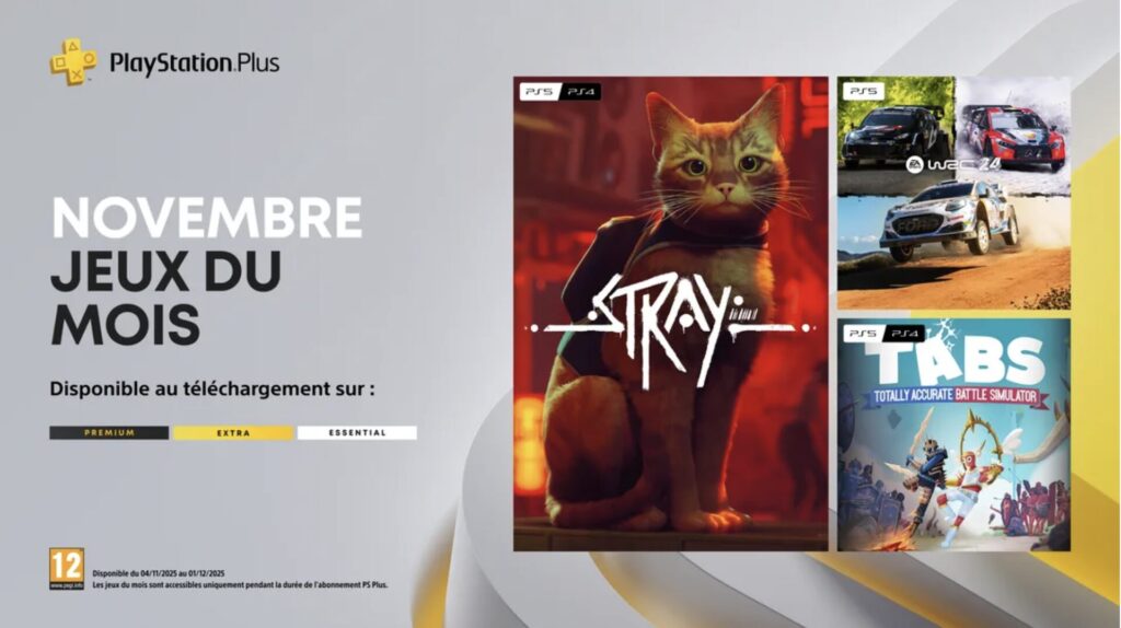 PlayStation Plus en novembre 2025 // Source : Sony PlayStation Plus en novembre 2025 // Source : Sony
