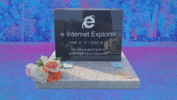Internet Explorer vivait encore // Source : Montage Numerama Internet Explorer vivait encore // Source : Montage Numerama