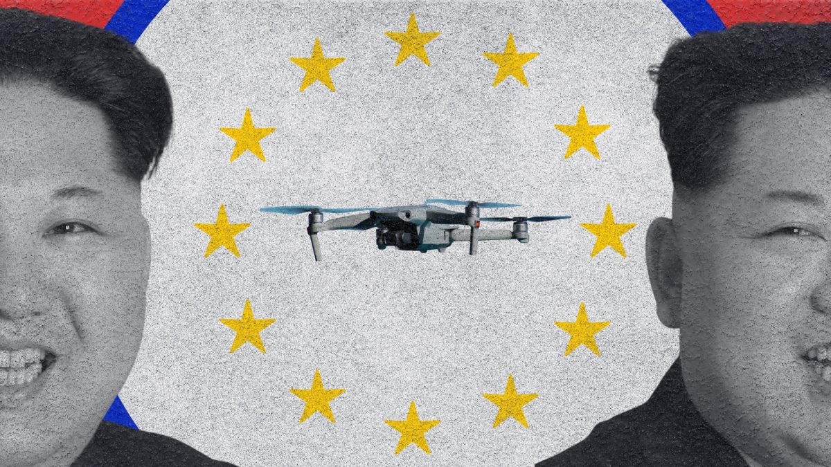 fabriquants drones européens hackers nords coréens // Source : Montage numerama // Source : Montage Numerama avec Canva fabriquants drones européens hackers nords coréens // Source : Montage numerama // Source : Montage Numerama avec Canva